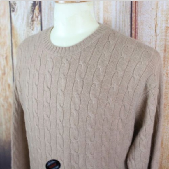 Joseph & Lyman Men's Cashmere Sweater Large Beige - Picture 3 of 7